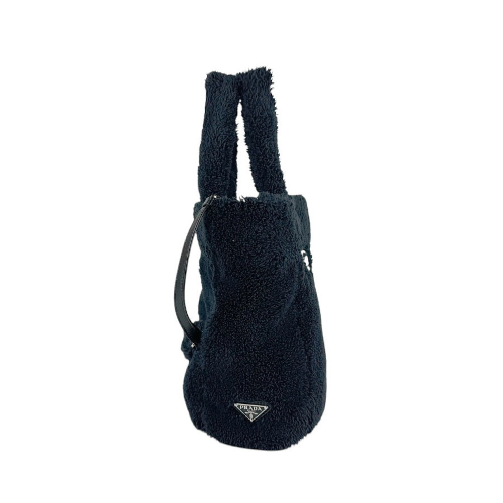 Prada Tote 2way Terry Bag Shoulder Black Pile